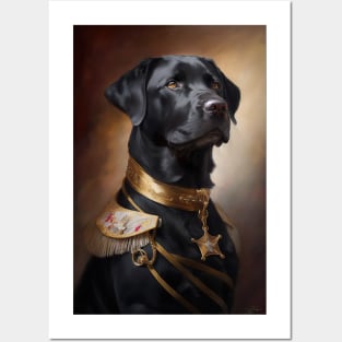 Black Labrador Classic Portrait Posters and Art